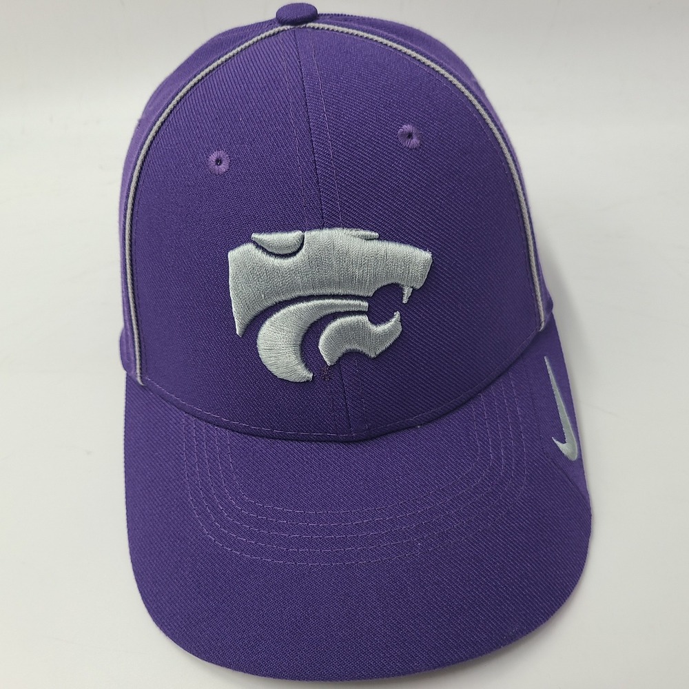 Kansas State Wildcats Hat Adjustable Nike Purple Gray NCAA Dri-Fit Legacy91 Men